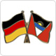 Freundschaftspins Deutschland-Antigua und Barbuda